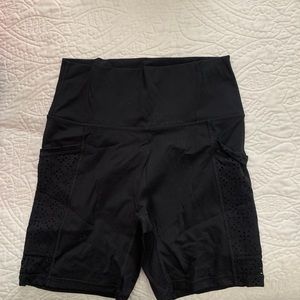aerie laser cut biker shorts